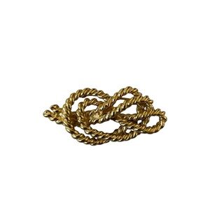 ANNE KLEIN Gold-Tone Twisted Rope Brooch